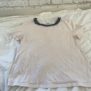 Zara detailed pearl neckline